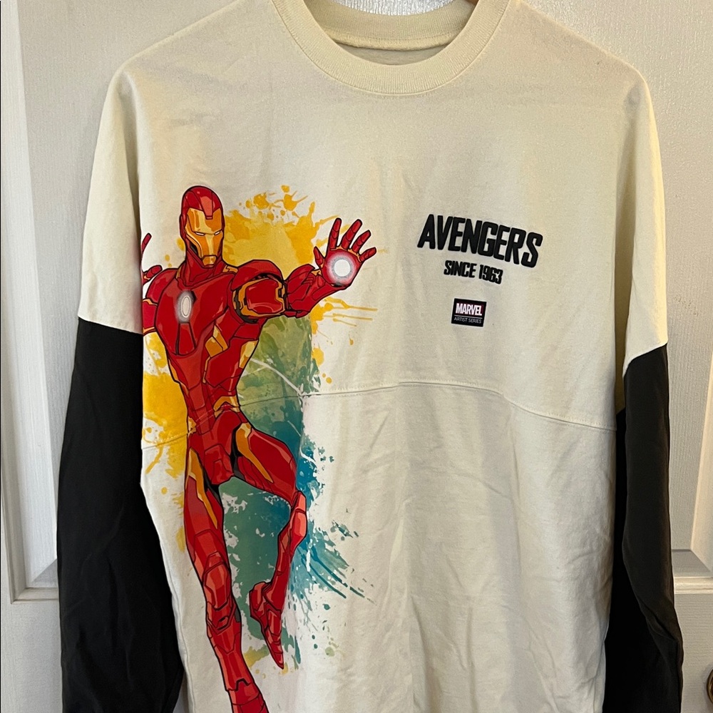 Marvel Avengers Cream and Black Long Sleeve Shirt